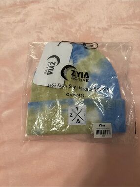 Active USA Kids Tie-Dye Cuffed Beanie - Blue & Green